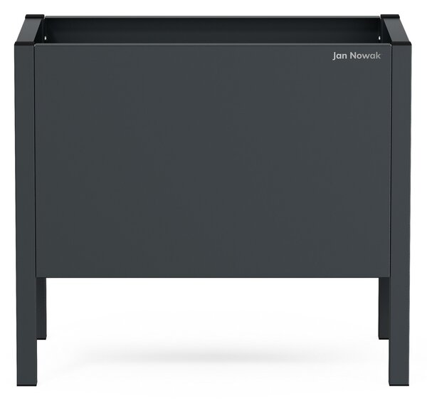 Malý antracitový kovový obal na kvetináč: DAISY 400 x 350 x 250 mm