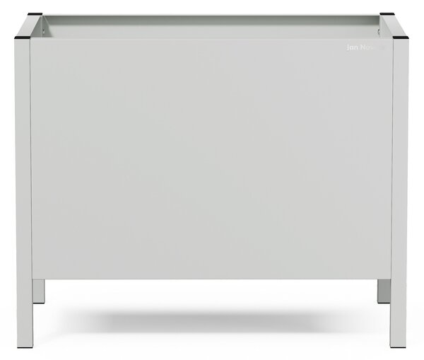 Veľký sivý kovový obal na kvetináč: DAISY 500 x 400 x 300 mm