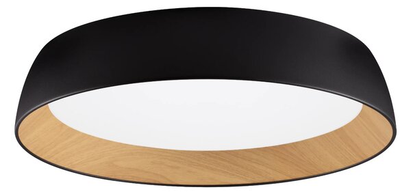 LED stmievateľné čierno-drevené moderné stropné svietidlo Sigi 60