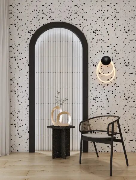 LED čierno-biele nástenné svietidlo Ilane 50