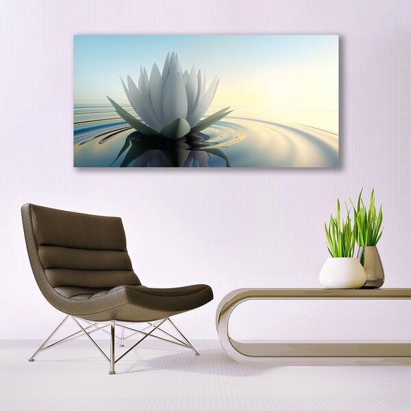 Obraz Canvas Vodné lilie rybník príroda 120x60 cm
