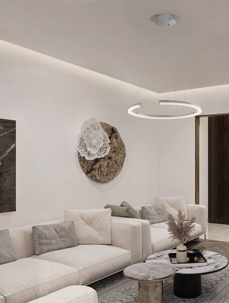 LED stmievateľný chrómový moderný luster Elmo – Chromová