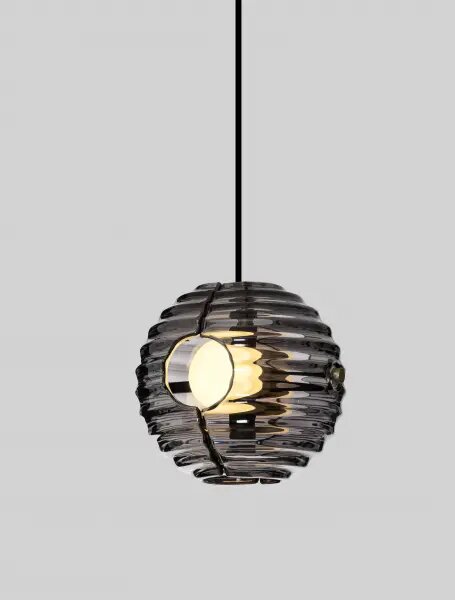 LED čierno-zlatý dizajnový luster Las