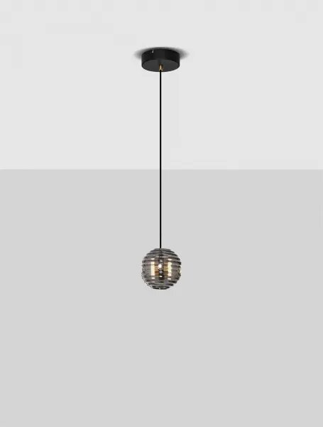 LED čierno-zlatý dizajnový luster Las
