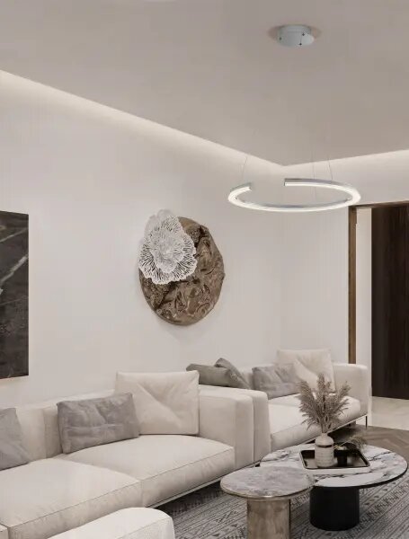 LED stmievateľný chrómový moderný luster Elmo – Chromová