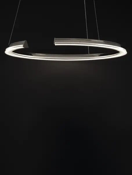LED stmievateľný chrómový moderný luster Elmo – Chromová
