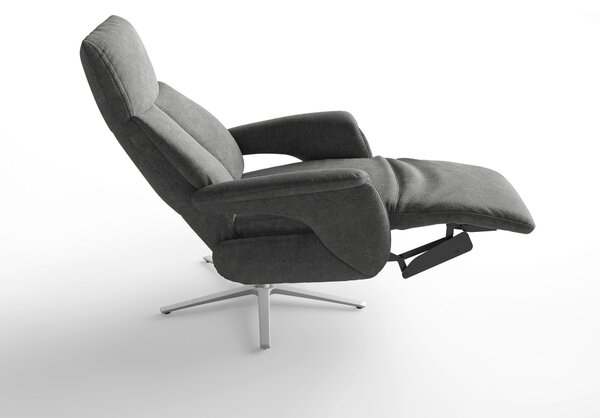 RELAXAČNÉ KRESLO, textil, tmavosivá Sit & More - Online Only obývacie izby, Online Only