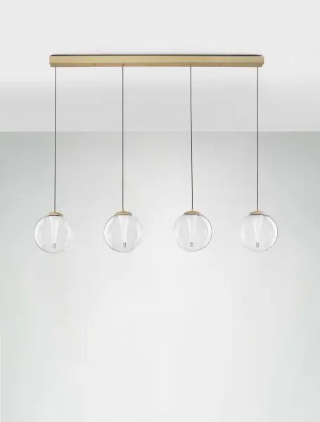LED stmievateľný zlatý dizajnový luster Gi