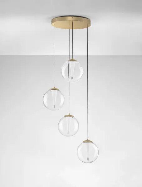 LED stmievateľný zlatý moderný luster Gi