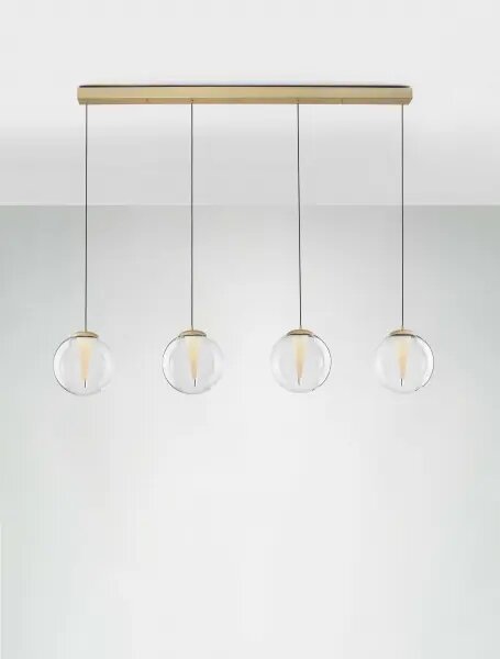 LED stmievateľný zlatý dizajnový luster Gi
