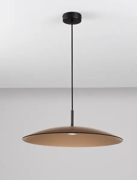 LED čierno-moca hnedý moderný luster Polifemo 60 – Hnedá