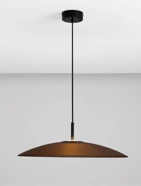 LED čierno-moca hnedý moderný luster Polifemo 60 – Hnedá