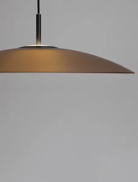 LED čierno-moca hnedý moderný luster Polifemo 60 – Hnedá