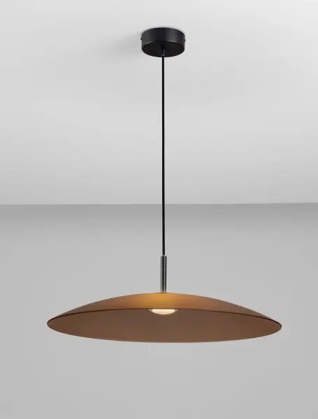 LED čierno-moca hnedý moderný luster Polifemo 60 – Hnedá