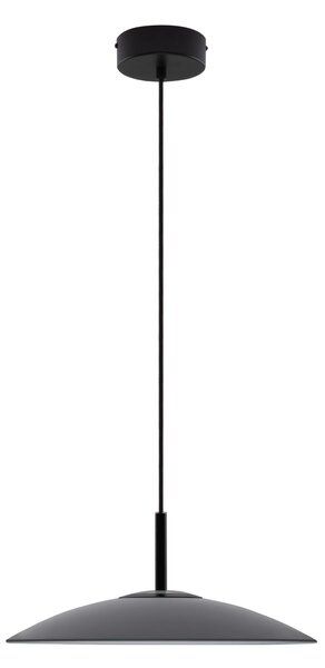 LED čierno-dymový dizajnový luster Polifemo 40 – 40 x 10 cm