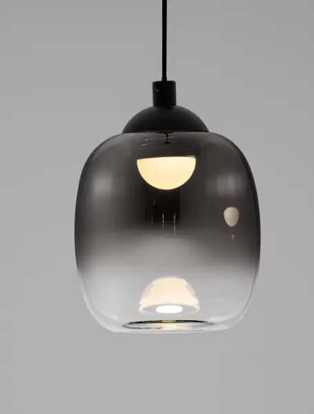LED čierno-dymový moderný luster Kita 125