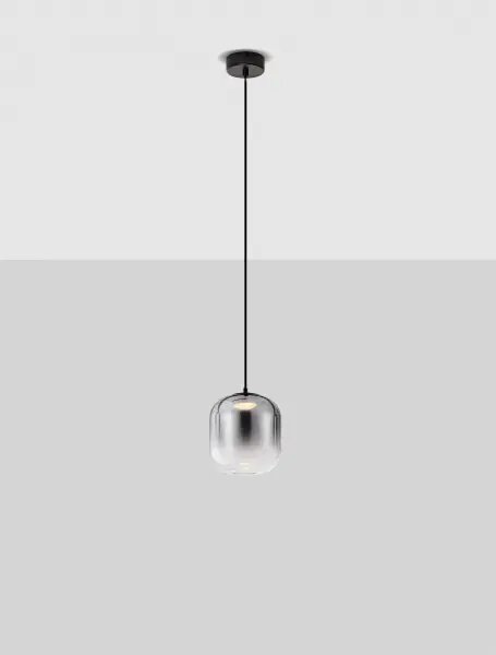 LED čierno-šedý dizajnový luster Aelia
