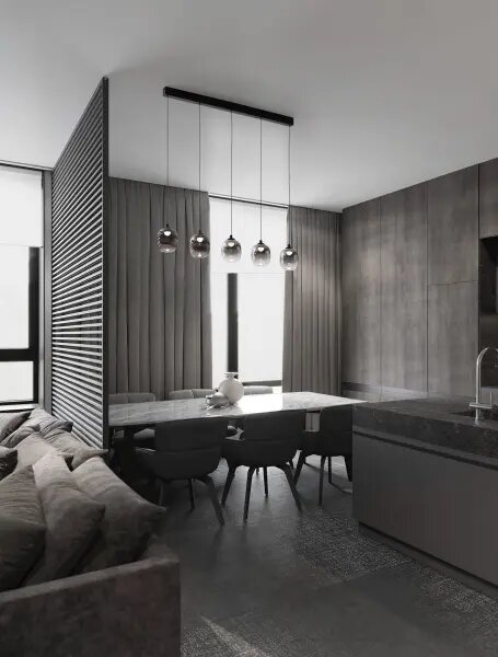 LED stmievateľný čierno-dymový moderný luster Kita 120