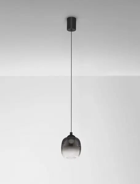 LED čierno-dymový moderný luster Kita 125
