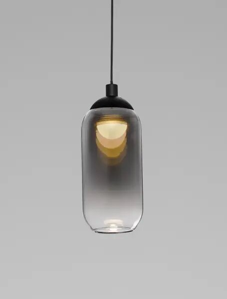 LED čierno-dymový dizajnový luster Kita