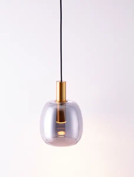 LED zlato-dymový dizajnový luster Imatia