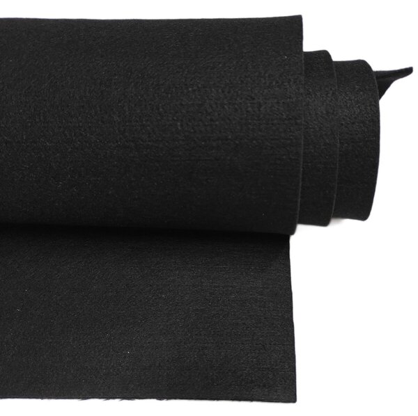 Technický filc 5 mm, farba čierna, metráž 150 cm