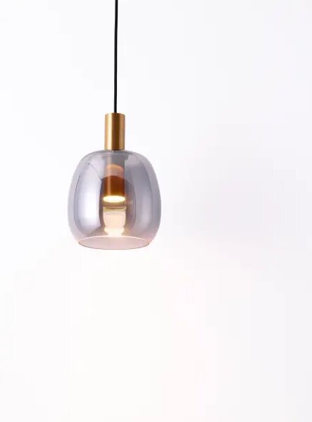 LED zlato-dymový dizajnový luster Imatia