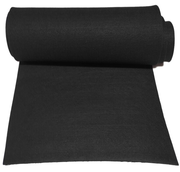 Technický filc 5 mm, farba čierna, metráž 150 cm