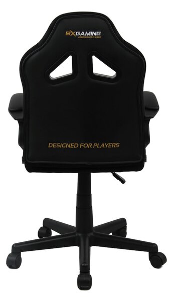 OTOČNÁ STOLIČKA PRE MLÁDEŽ, vzhľad kože, čierna BX Gaming - Detské izby