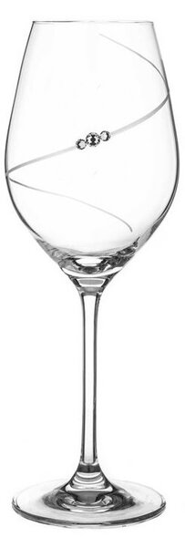 Diamante poháre na biele víno Silhouette City s kryštálmi Swarovski 360 ml 1KS