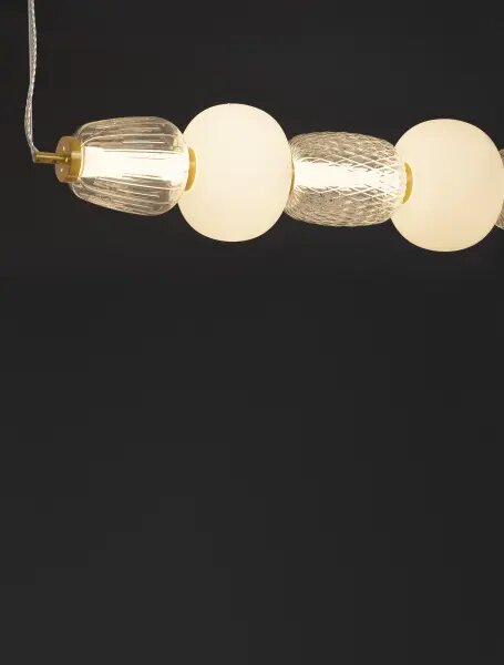 LED stmievateľný zlatý moderný luster Movil
