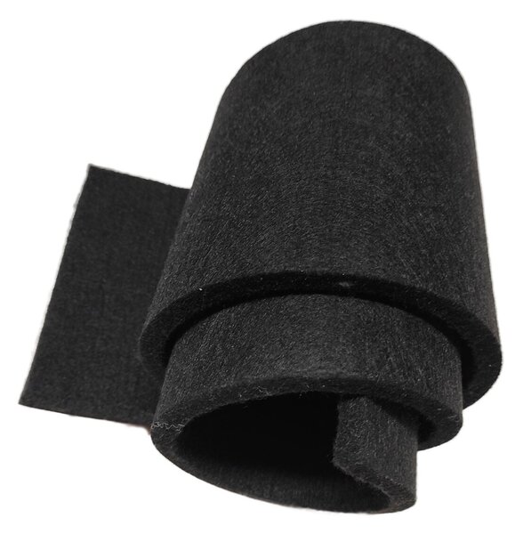 Technický filc 10 mm, farba čierna, metráž 160 cm