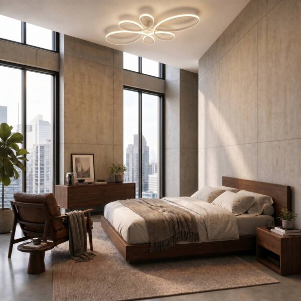 Trio Lighting Stropné svietidlo Fly LED, matná biela, 4 000 K, 83 cm x 45, Biela / opálová, Obývacia izba / jedáleň, kov, Moderný, Závesné svietidlo