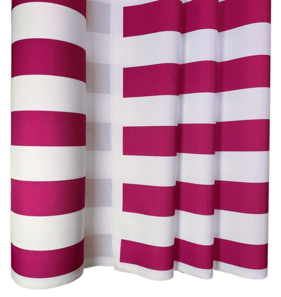 Venkovní látka Pergola (Oxford), 200 g/m², 85 x 160 cm, bílo-ružové proužky 5 cm