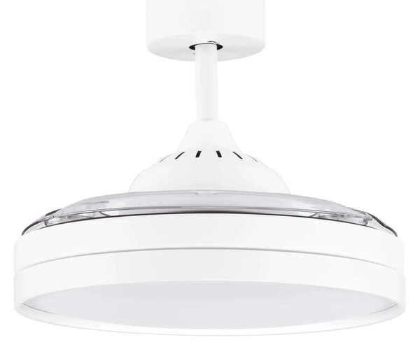 LED biele dizajnové stropné svietidlo Nevma s diaľkovým ovládaním