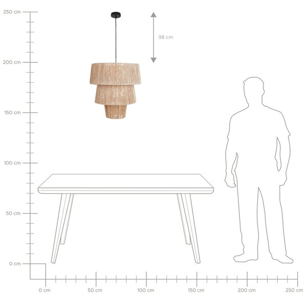 Závesná lampa prírodná slamené tienidlo čierna kovová objímka na žiarovku boho stropné svietidlo obývačka spálňa chodba