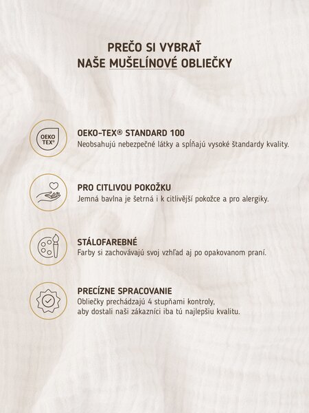Mušelínové obliečky - Alexia lila