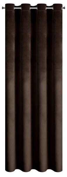 ZATEMŇOVACÍ ZÁVES NA KRÚŽKOCH MELANIE 140X250 CM TMAVOHNEDÁ