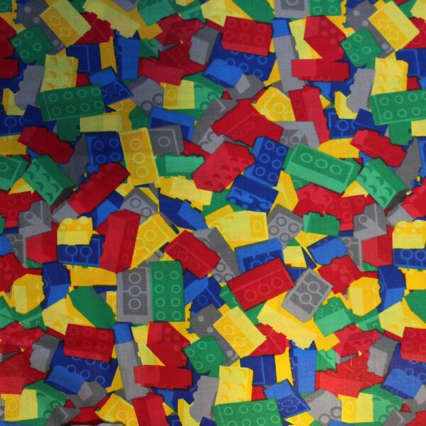 Divazo Bavlnená látka Skladačky/Lego Farebná 160 cm