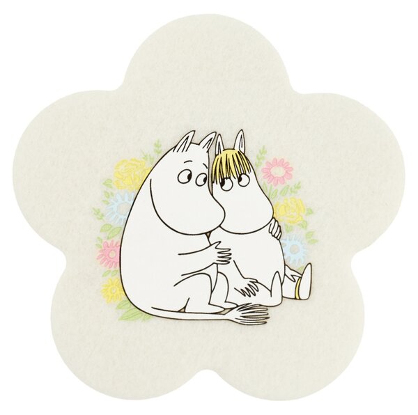 Muurla Set podtáciek Moomin Flowers, 4ks / žlté