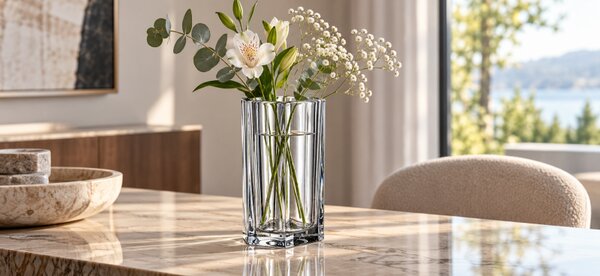 KRIŠTÁĽOVÁ VÁZA BOHEMIA BAZALT 250MM