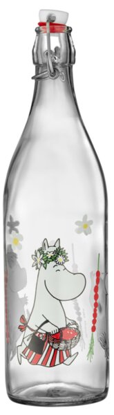 Muurla Sklenená fľaša Moomin Wild Strawberries 1l