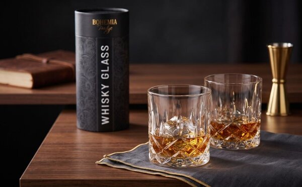 BOHEMIA PRESTIGE CLASSICO POHÁR NA WHISKY V TUBE 300ML SADA 2KS