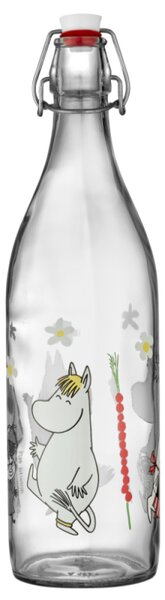 Muurla Sklenená fľaša Moomin Wild Strawberries 1l