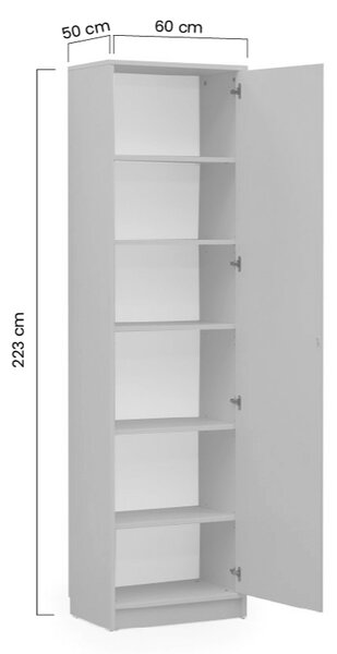 Skriňa P 60 cm ku sklápacej posteli Genius - congo / kašmír