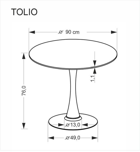 Halmar TOLIO jedálenský okrúhly stôl, travertín/kašmír
