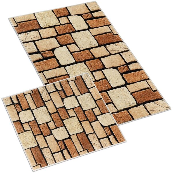 Kvalitex Kúpeľňová a WC predložka bez výkroja Kamenná dlažba 3D