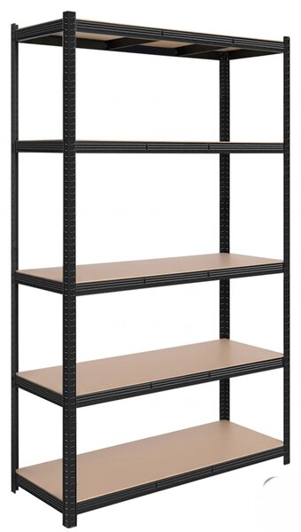 TZB Dílenský regál SUSAA 5 polic 205x120x45 cm černý