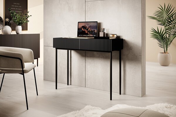 Moderný písací stôl Nicole 100 cm - čierna