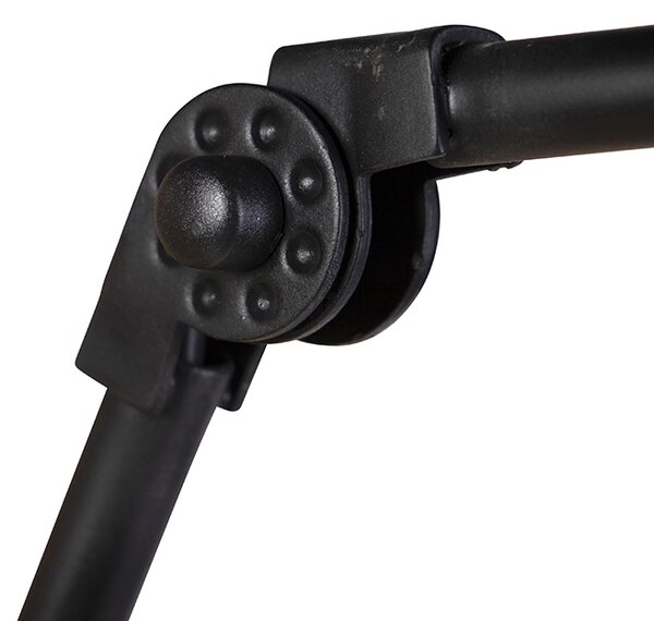 Priemyselná nástenná lampa čierna nastaviteľná - Wye
